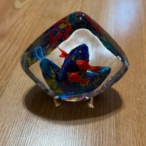 Glass Aquarium paperweight